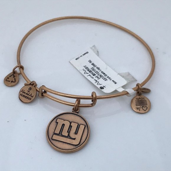 Alex And Ani Energy Bracelet NFL NY Gold Tone Meta - Picture 3 of 7